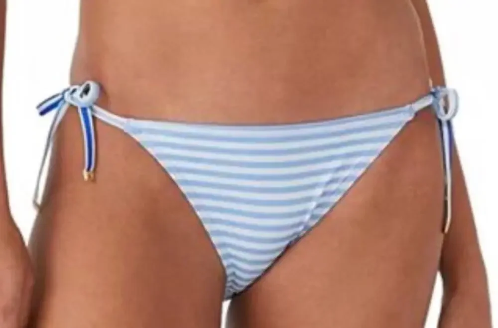 Kate Spade Spring Water String Bikini Bottom Swim M NWT